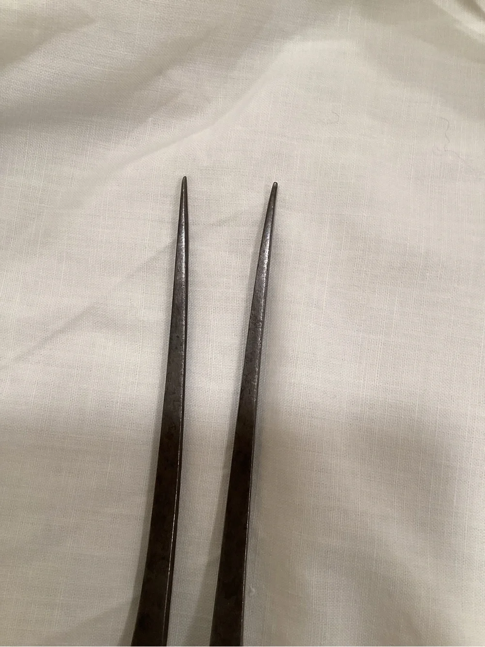 Two Tined Lamson Vintage carving/Meat Fork 3 Rivet Handle 15”